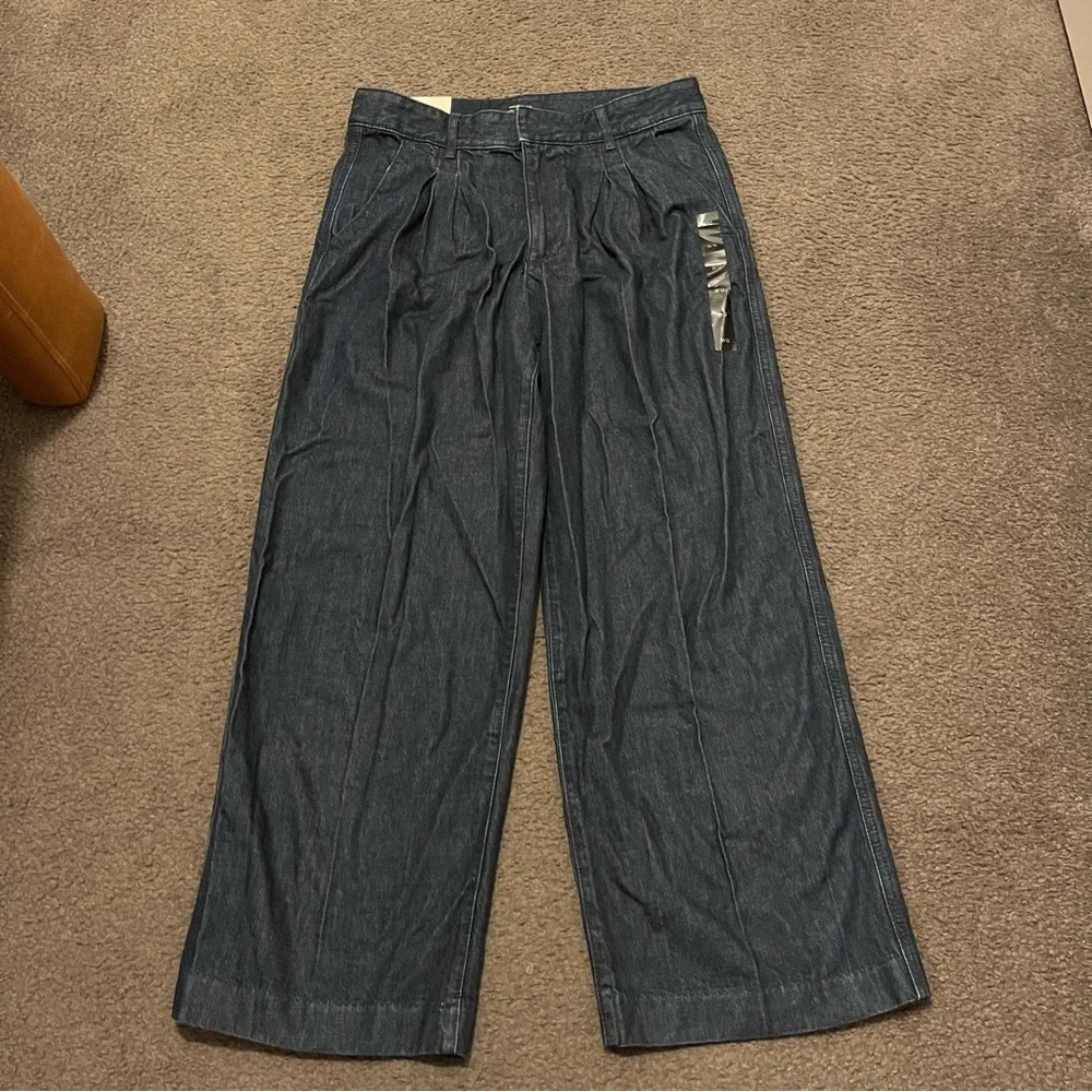 Banana Republic Luxe High Rise Wide Leg Pleated Trouser Jeans NWT